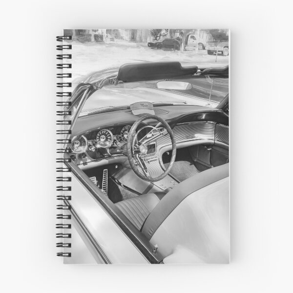 Item preview, Monochrome 1963 Ford Thunderbird Bullet Bird Fine Art Poster designed and sold by RichFrancoCars.