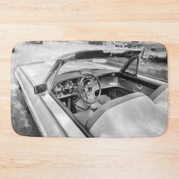 Item preview, Monochrome 1963 Ford Thunderbird Bullet Bird Fine Art Poster designed and sold by RichFrancoCars.