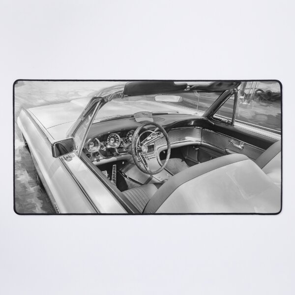 Item preview, Monochrome 1963 Ford Thunderbird Bullet Bird Fine Art Poster designed and sold by RichFrancoCars.