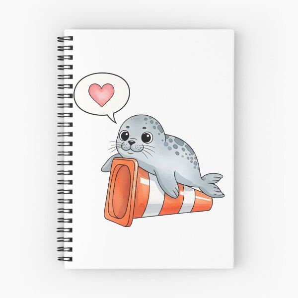 Item preview, Neil the Seal Loves Traffic Cones designed and sold by duduartwork.