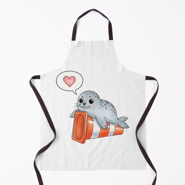 Item preview, Neil the Seal Loves Traffic Cones designed and sold by duduartwork.