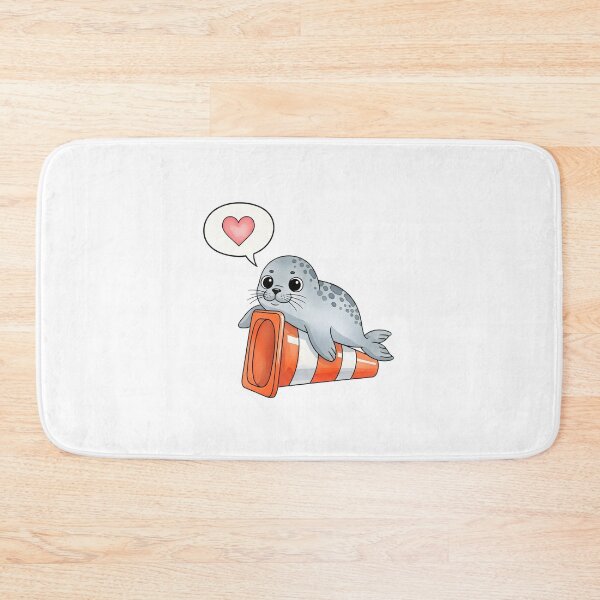 Item preview, Neil the Seal Loves Traffic Cones designed and sold by duduartwork.