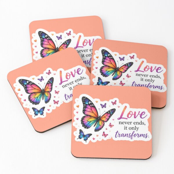 Item preview, Love Transforms Rainbow Butterfly - Vibrant Whimsical Quote Sticker designed and sold by Scro-Ciob-Shop.