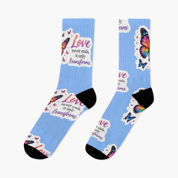 Item preview, Love Transforms Rainbow Butterfly - Vibrant Whimsical Quote Sticker designed and sold by Scro-Ciob-Shop.