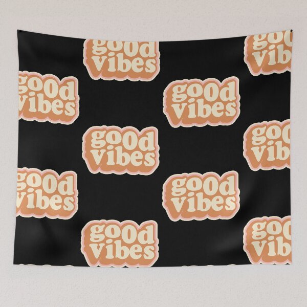 Item preview, Retro Good Vibes Typography Print designed and sold by velorea.