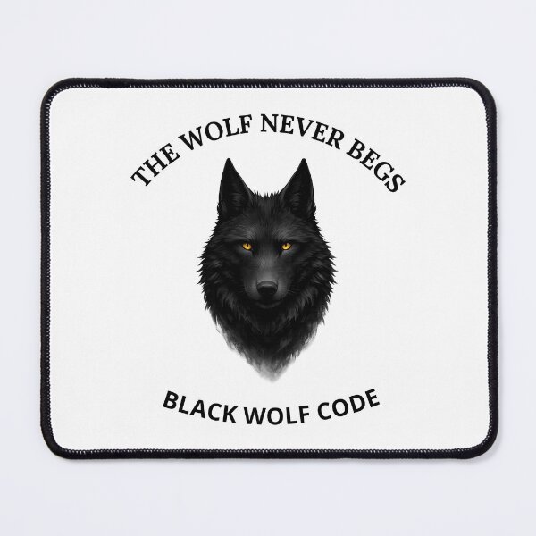 Item preview, Black Wolf Code | The Wolf Never Begs | Wolf Head T-Shirt designed and sold by Bwolf1956.