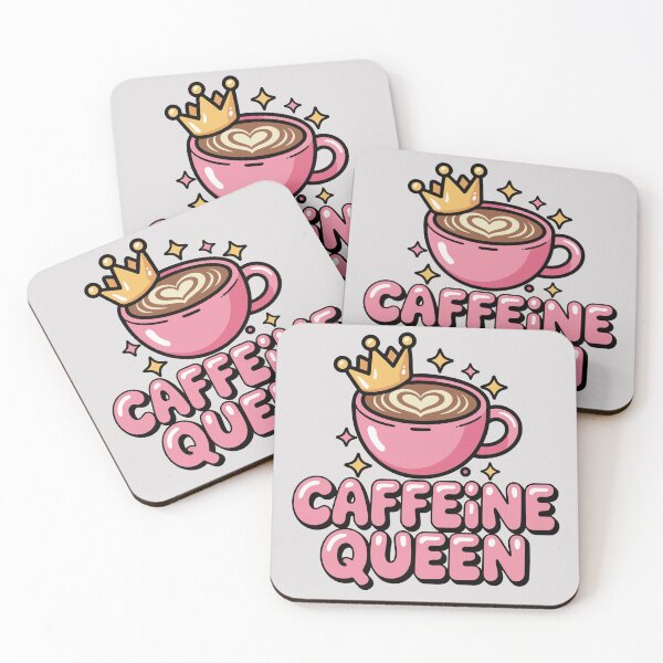 Item preview, Caffeine Queen Cute Pink Coffee Lover designed and sold by madtoyman.