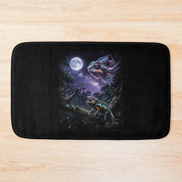 Item preview, Mystical Chameleon Cosmic Jungle Howling At Moon Reptile designed and sold by d247.