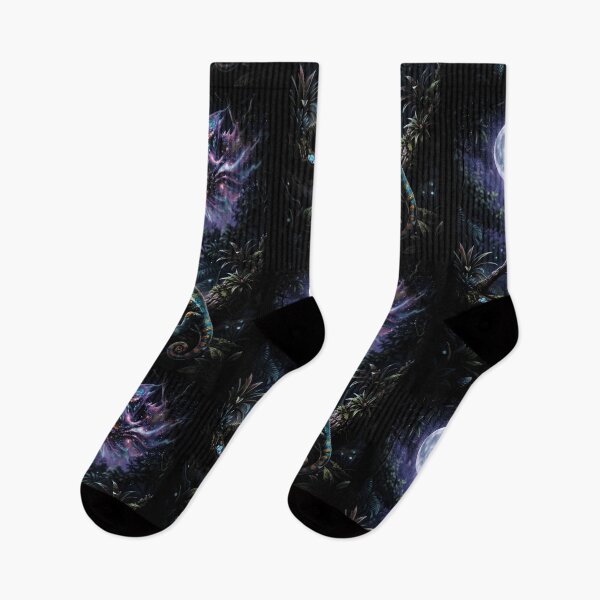 Item preview, Mystical Chameleon Cosmic Jungle Howling At Moon Reptile designed and sold by d247.