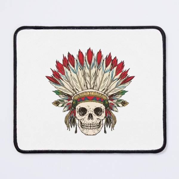Item preview, Amazing Tribal Skeleton Head Skull And War Feather designed and sold by Gbriel3.