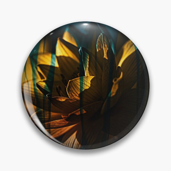 Item preview, Golden Flower in the Dark | Moody Botanical Wall Art designed and sold by WitchyBotanicaArt.