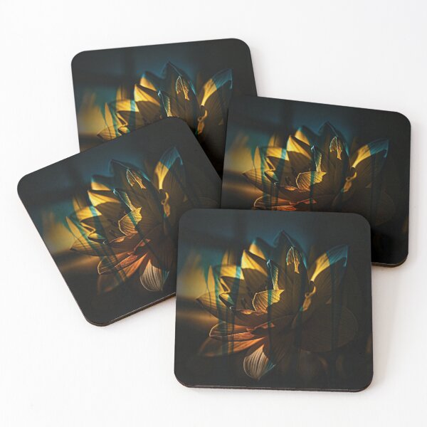 Item preview, Golden Flower in the Dark | Moody Botanical Wall Art designed and sold by WitchyBotanicaArt.