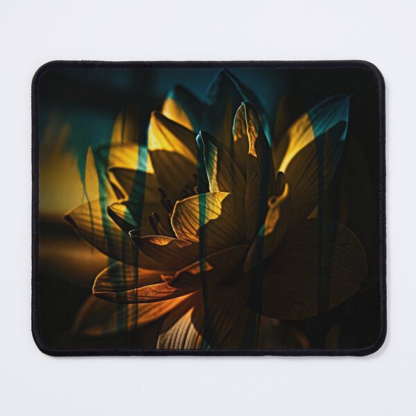 Item preview, Golden Flower in the Dark | Moody Botanical Wall Art designed and sold by WitchyBotanicaArt.