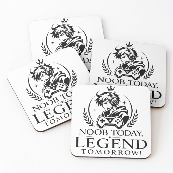 Item preview, Noob Today Legend Tomorrow - Motivational Gamer Design designed and sold by House of Rein.