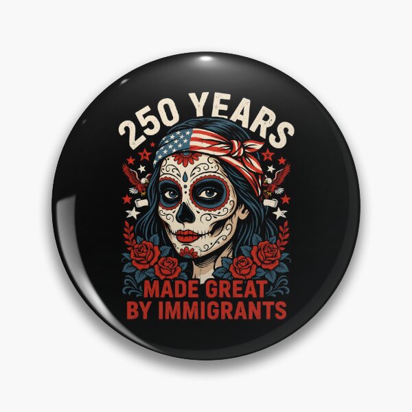 Item preview, 250 Years Made Great By Immigrants Sugar Skull Lady American Flag History Lover designed and sold by Redgiant87x.