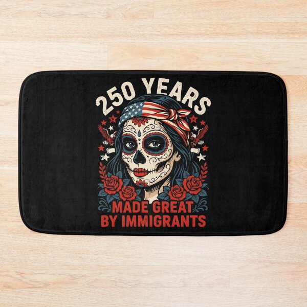 Item preview, 250 Years Made Great By Immigrants Sugar Skull Lady American Flag History Lover designed and sold by Redgiant87x.