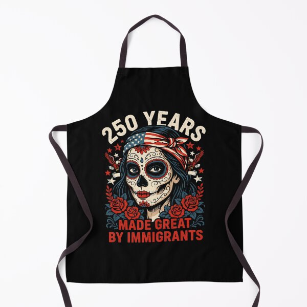 Item preview, 250 Years Made Great By Immigrants Sugar Skull Lady American Flag History Lover designed and sold by Redgiant87x.