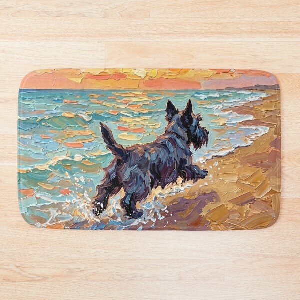 Item preview, Beach Day – Scottish Terrier designed and sold by AjaTrier.