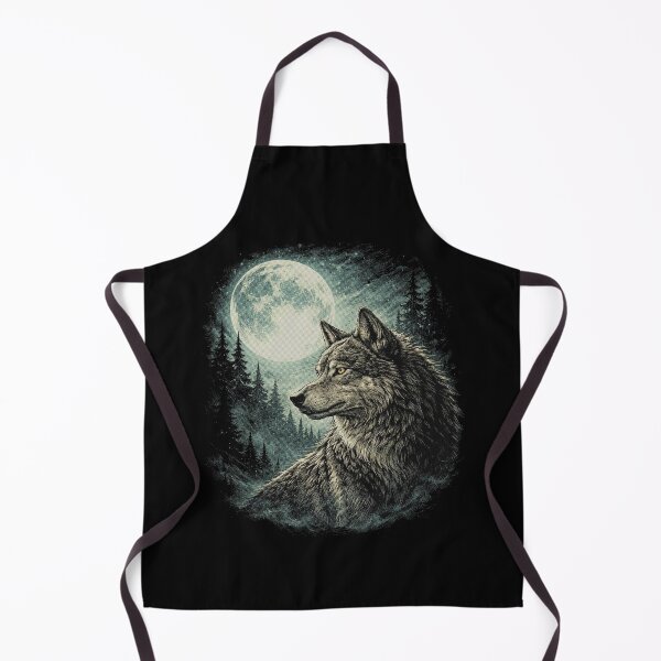 Item preview, Moonlit Wolf | Majestic Wolf Under the Full Moon Dark Forest designed and sold by SOUFIANE1991.