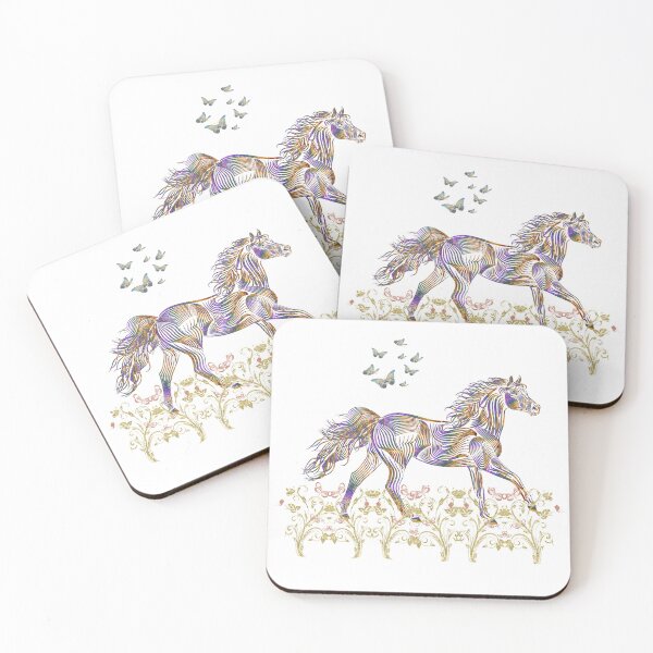 Item preview, Majestic Horse - Intricate Gold Filigree & Butterflies  designed and sold by Rehnair.