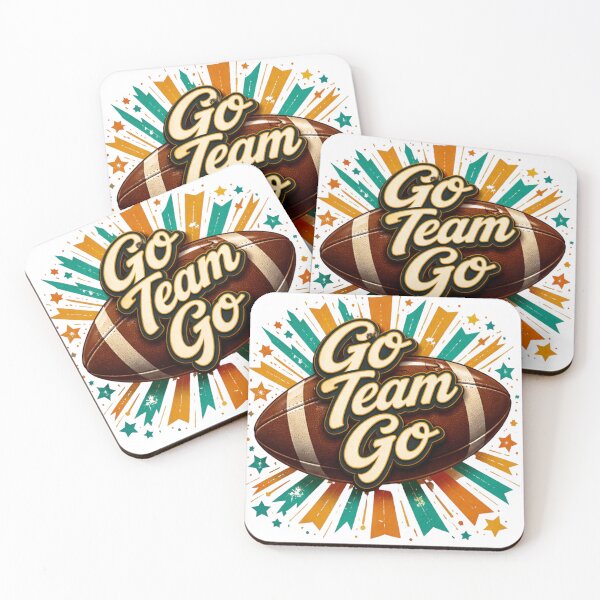 Item preview, Go Team Go Football Gameday Retro Sports Fan Gear designed and sold by VasiqDesign.