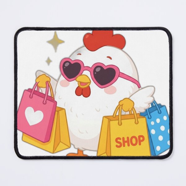 Item preview, Cute Shopping Chicken Kawaii Sticker designed and sold by DailyDoodlesBySumbul.