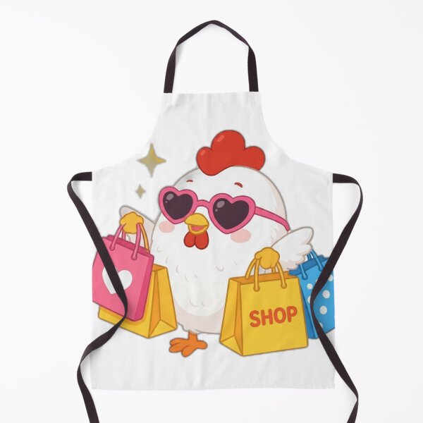 Item preview, Cute Shopping Chicken Kawaii Sticker designed and sold by DailyDoodlesBySumbul.