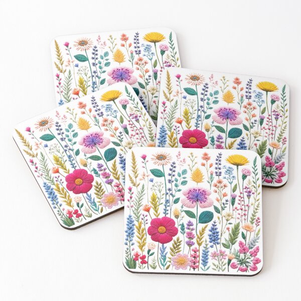 Item preview, Wildflowers,Flat 3D printing embroidery designed and sold by Galart58.