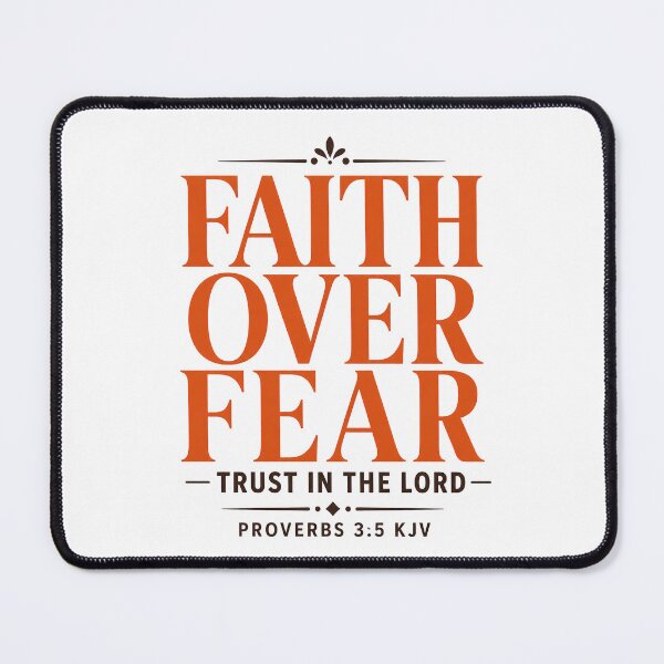 Item preview, Faith Over Fear Proverbs 3:5 KJV Trust In The Lord Christian Design designed and sold by FaithThroughEverySeason.