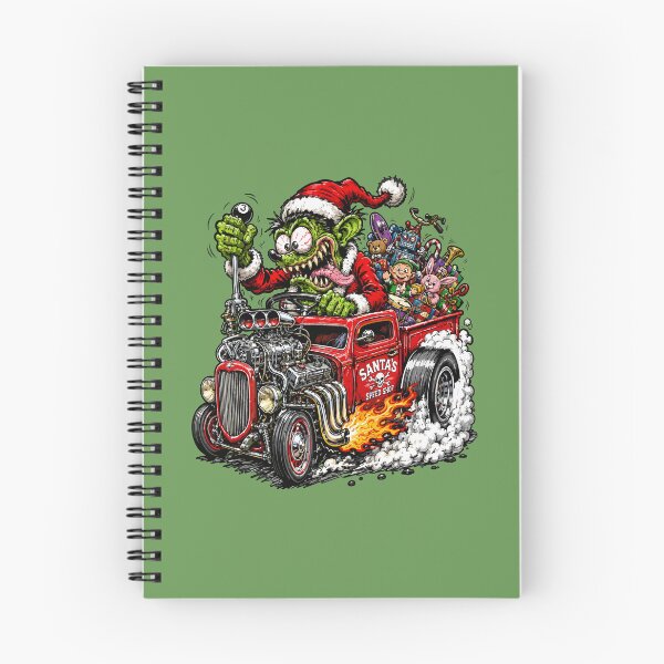 Item preview, Wild Funny Crazy Christmas Monster Hotrod Santa designed and sold by hobrath.