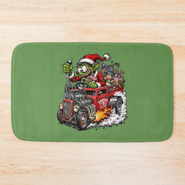 Item preview, Wild Funny Crazy Christmas Monster Hotrod Santa designed and sold by hobrath.