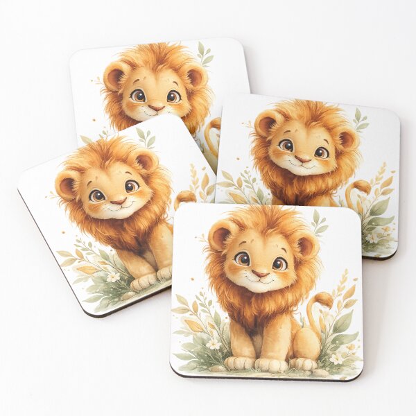 Item preview, Cute Baby Lion Watercolor Illustration designed and sold by Reshmakhan.