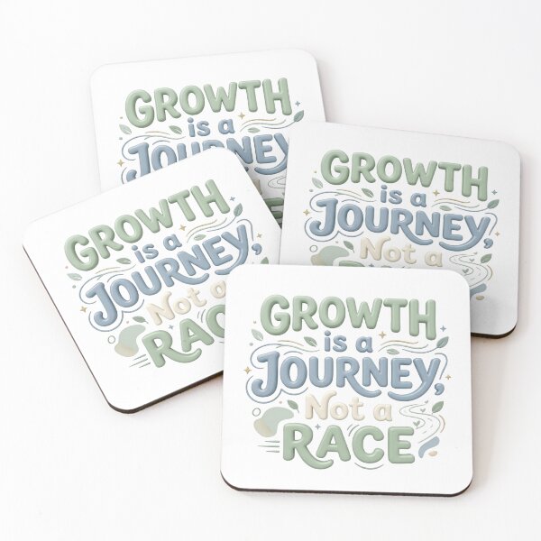 Item preview, Growth Is A Journey Not A Race Quote designed and sold by VeloKick.