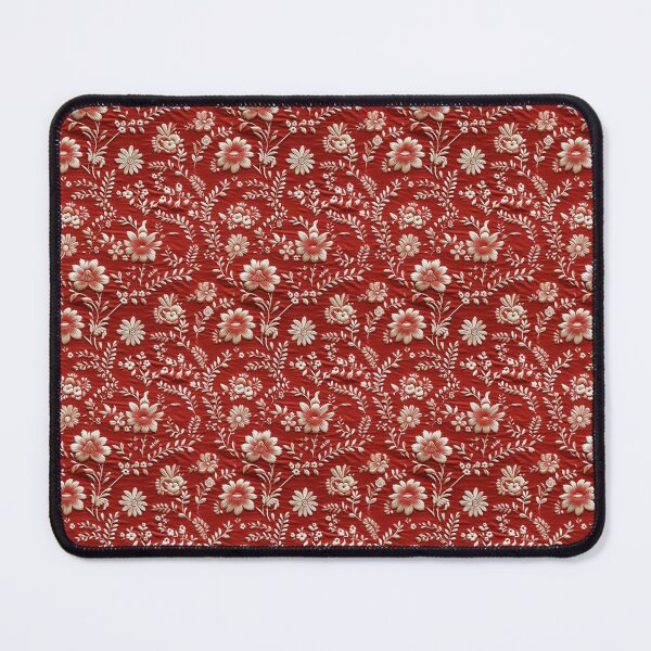 Item preview, Vintage Red Floral Embroidery Pattern designed and sold by LouieVanille.