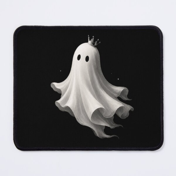 Item preview, Little Ghost King – Cute Crowned Spirit Illustration designed and sold by BlackBoneArt.