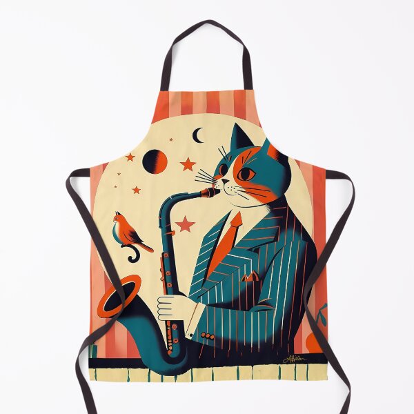 Item preview, Mid Century Hep Cat Playing Jazz Saxophone designed and sold by Lee Hiller Designs.