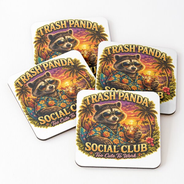 Item preview, Trash Panda Social Club - too cute to work designed and sold by JBXDesigner.