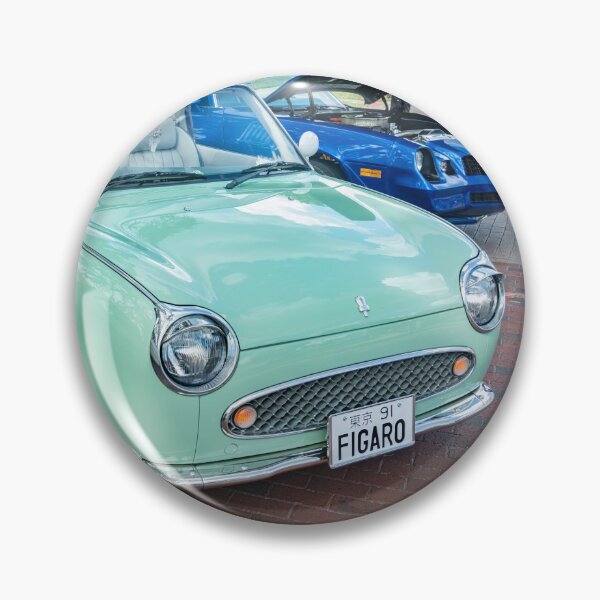 Item preview, 1991 Nissan Figaro Emerald Green and White Roof Technical Blueprint Car Poster designed and sold by RichFrancoCars.