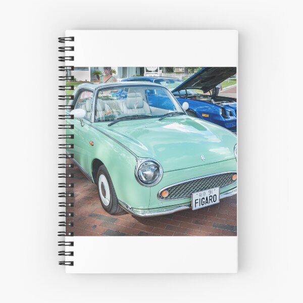 Item preview, 1991 Nissan Figaro Emerald Green and White Roof Technical Blueprint Car Poster designed and sold by RichFrancoCars.