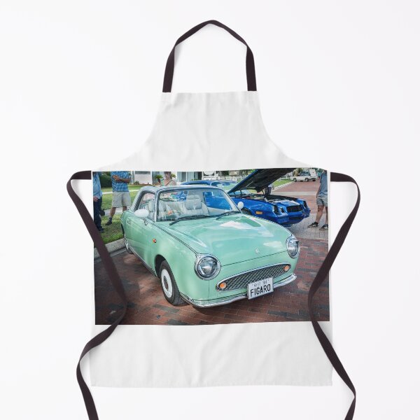 Item preview, 1991 Nissan Figaro Emerald Green and White Roof Technical Blueprint Car Poster designed and sold by RichFrancoCars.