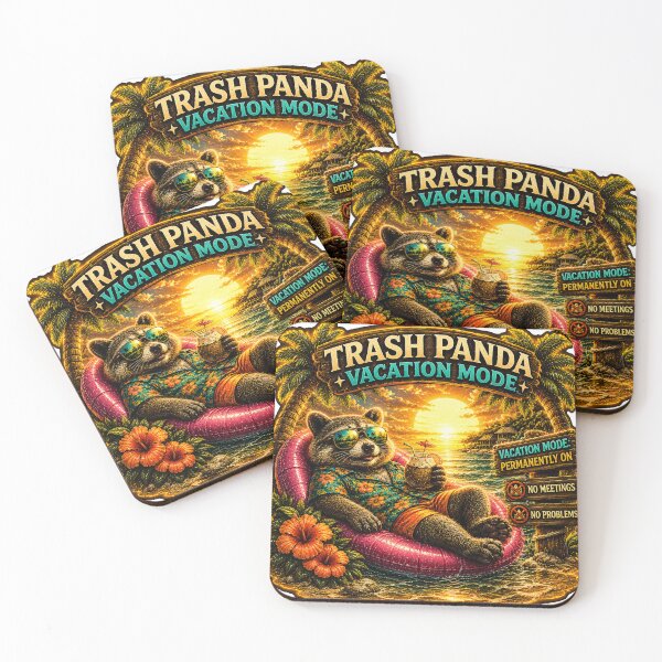 Item preview, Trash Panda Social Club - vacation mode designed and sold by JBXDesigner.