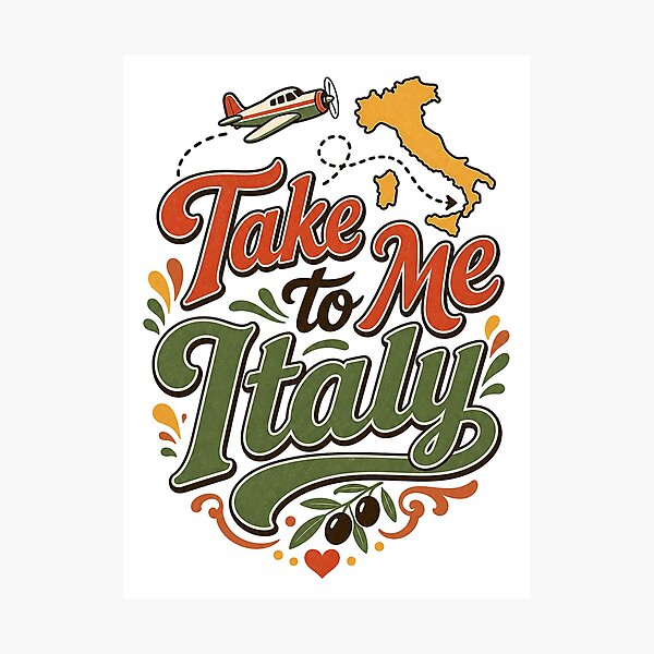 Item preview, Take Me to Italy - Italian Travel Lover Design designed and sold by VisualArtsOasis.