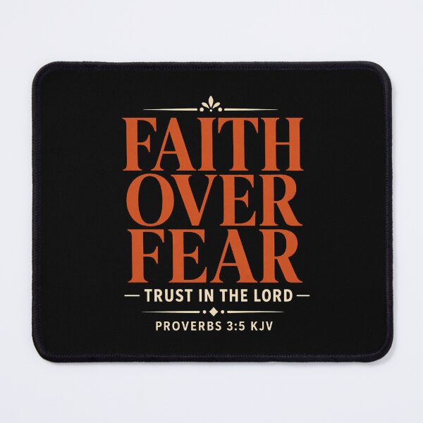 Item preview, Faith Over Fear Proverbs 3:5 KJV Trust In The Lord Christian Design_Dark Version designed and sold by FaithThroughEverySeason.