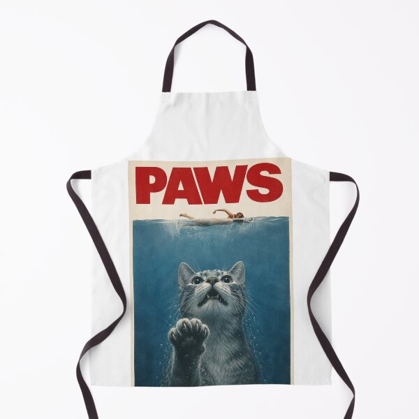 Item preview, PAWS – Funny Cat Movie Poster Parody | Vintage Horror Cat T-Shirt designed and sold by MayorsDen.