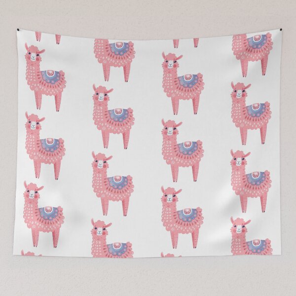 Item preview, Scandinavian Folk Art, Pink Alpaca designed and sold by xiao xuans.