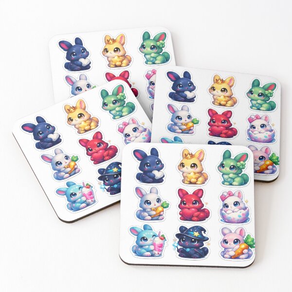 Item preview, Cute Chibi Rabbit Sticker Sheet designed and sold by KrishAuraa.