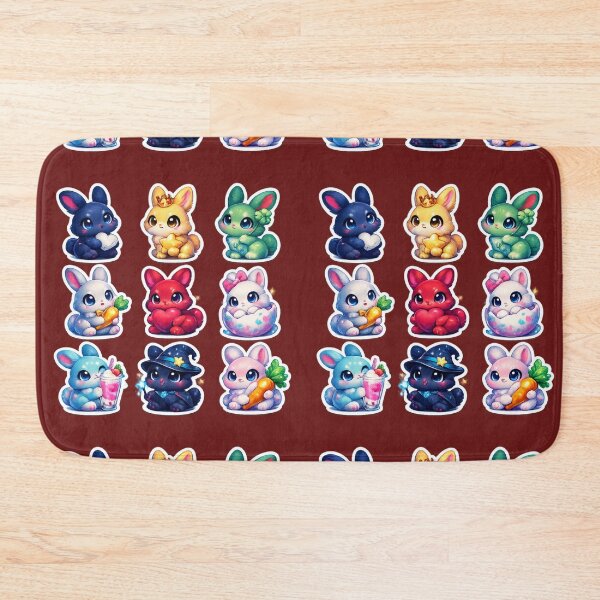 Item preview, Cute Chibi Rabbit Sticker Sheet designed and sold by KrishAuraa.
