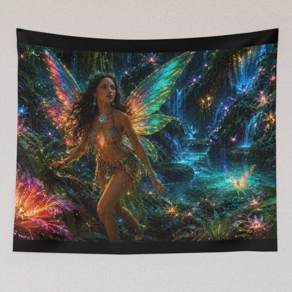 Item preview, Bioluminescent Jungle fairy designed and sold by jgvisualarts.