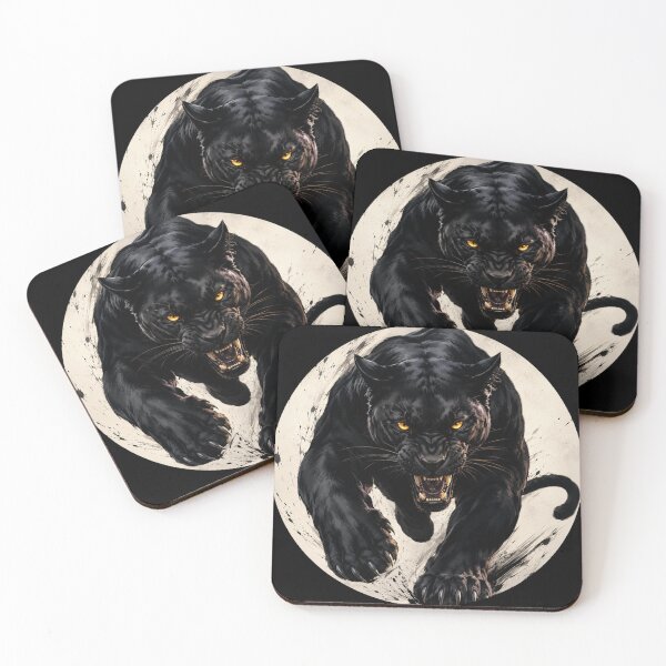 Artikelvorschau, Schwarzer Panther, Wütender schwarzer Panther, Schöner schwarzer Panther entworfen und verkauft von PatternFly.