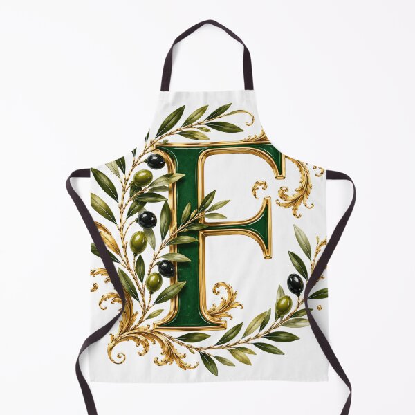 Item preview, Elegant Letter F Monogram with Olive Branches & Gold Botanical Design | Luxury Green Floral Initial designed and sold by MoodLay.